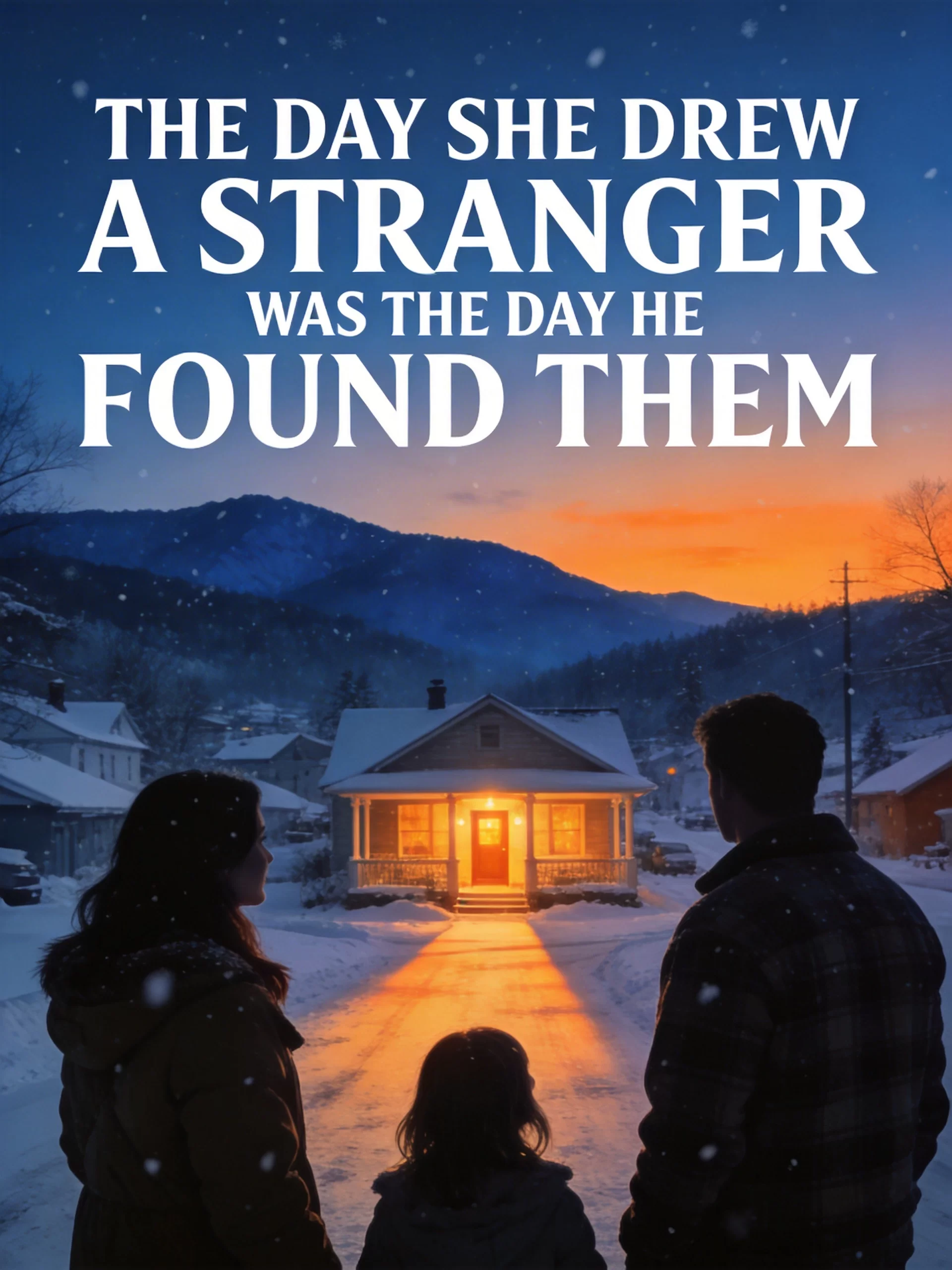 The Day She Drew a Stranger Was the Day He Found Them - Single Dad & Found-Family Comfort Reads Novel Cover - Read online free