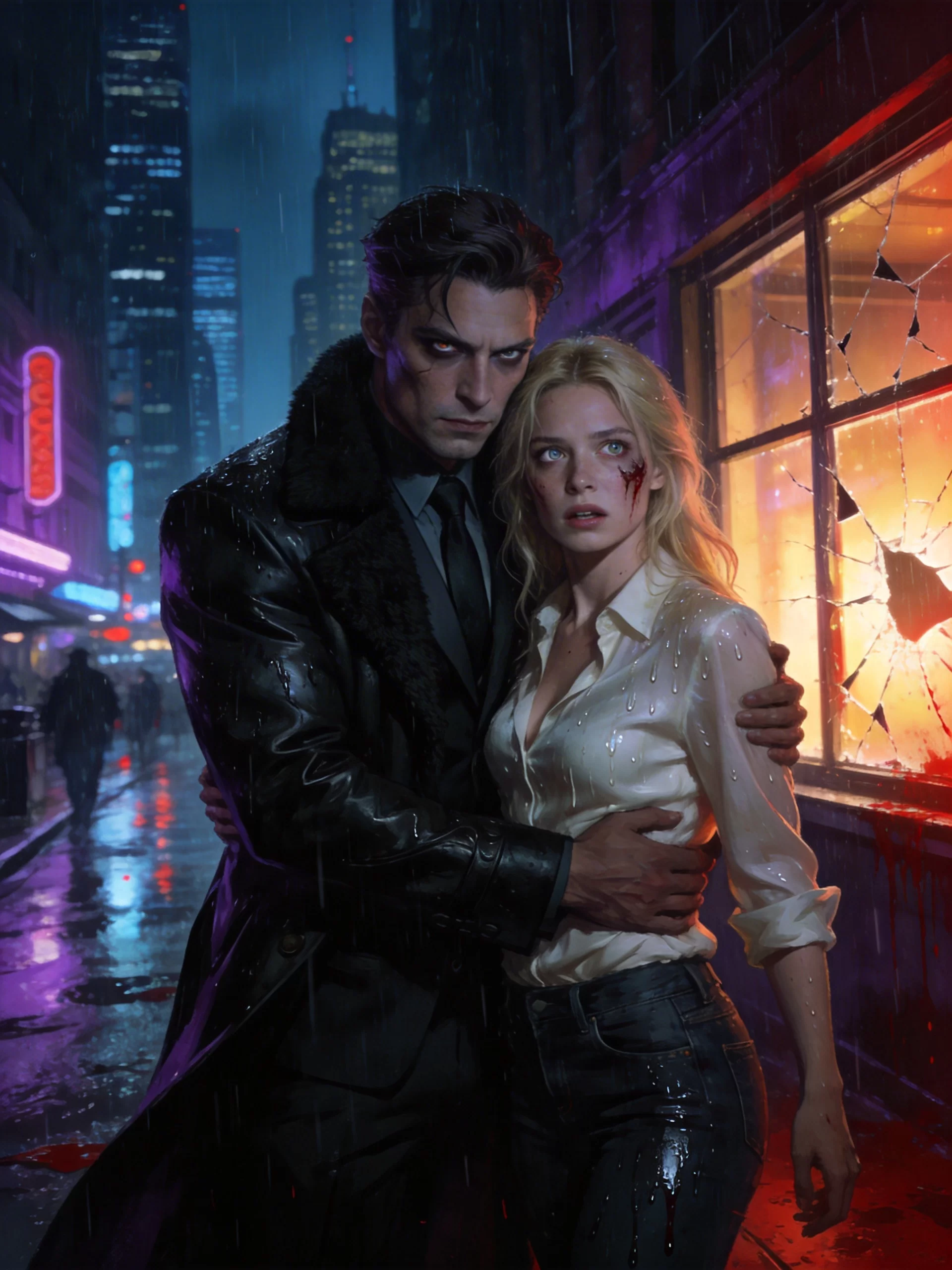 The Hunter Who Became Her Fated Shield - Dark Mafia Protector Romance Novel Cover - Read online free