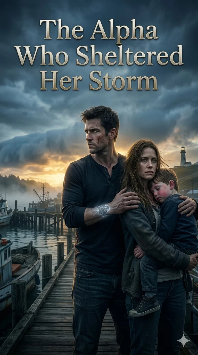 The Alpha Who Sheltered Her Storm - Romance Novel Cover - Read online free